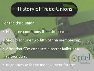 Union is being regulated by law of IRO