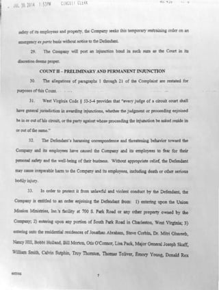 •
'•."" •
_~'_'L"·"_ODdp""o~ . 1IIoC ,.q....a!bas: ,:w.y ••• to'...... "".,
: 'Y........... '._.,""'DoS··
----.COUNT U_ .IltLl)o~A.R'" AND rltR.tASi,.'iT IN.ftIl'I'CTfOI'l
30 Tho o/1,"M'" 5of~ 1 ~~I O(""Comp~ ... ,= "d f<x
_.ftlUoColllll.
Jl WOOl VirpJ. Cod< f 5l.~ providn CIIoi -...., judp Of. cirouII """".....u
"... ,. '" - '....---I oIpiY;oi;... _",~_1boV·"""""'" .'"I-J--
.,....."'1IIt__•
Jl. n.. DoG"...·• '..__•• :_:~'::': -.llbH " ...;·' bellO.........., do<
,>.....·~O ..:I III' lin.- c-.d "'" C J ond ill ....r'-,•• Ie> r.. for 1boit. ,
,~_~1 ..., ODd .... ....u.-.of 1b<lr I. .;;; ""-._ _...tm 11IId, !be Odendllu
!DO}' _ intproblo b.vm 10Il10 Compowy ..:I iI3 ~ ~ _ or 0IIx:! ........
bodily ilUury.
Jl. L. _ ., ,,001<0' it fr<><n unlowful and viol..., ........... try "'" DeC...'mI, !be
C ; Ii io IIIliIkd 10 .. om.. fIIlJ<Ii=a tbo Del! ''"' from' I) Ultahoi vpotIIIMIV......
C 4 J. 2) ...... _ 011)' .... Iiwo of Saaah Porte ~ III 0.' , "', W.. VUCWO. 3)
,..... _ .. , .. ;.01"~"_• .1'-~ 'C" '_r ............ " .,.......- o• •_ • • •,Ql, m "tm, _.• J ..... "'. IInH "
N.q16ll,1k*!j f!ol!: 1 BiD MonoG, 0...0'0 no u.ra.MIrjoro...J k ,tSb!r,
""...... ~ caMa !lito'; l ' , Troy n . "'0", 'l"IIoIur To". b ,Y-w, 1'" , If Ita.
- ,
 