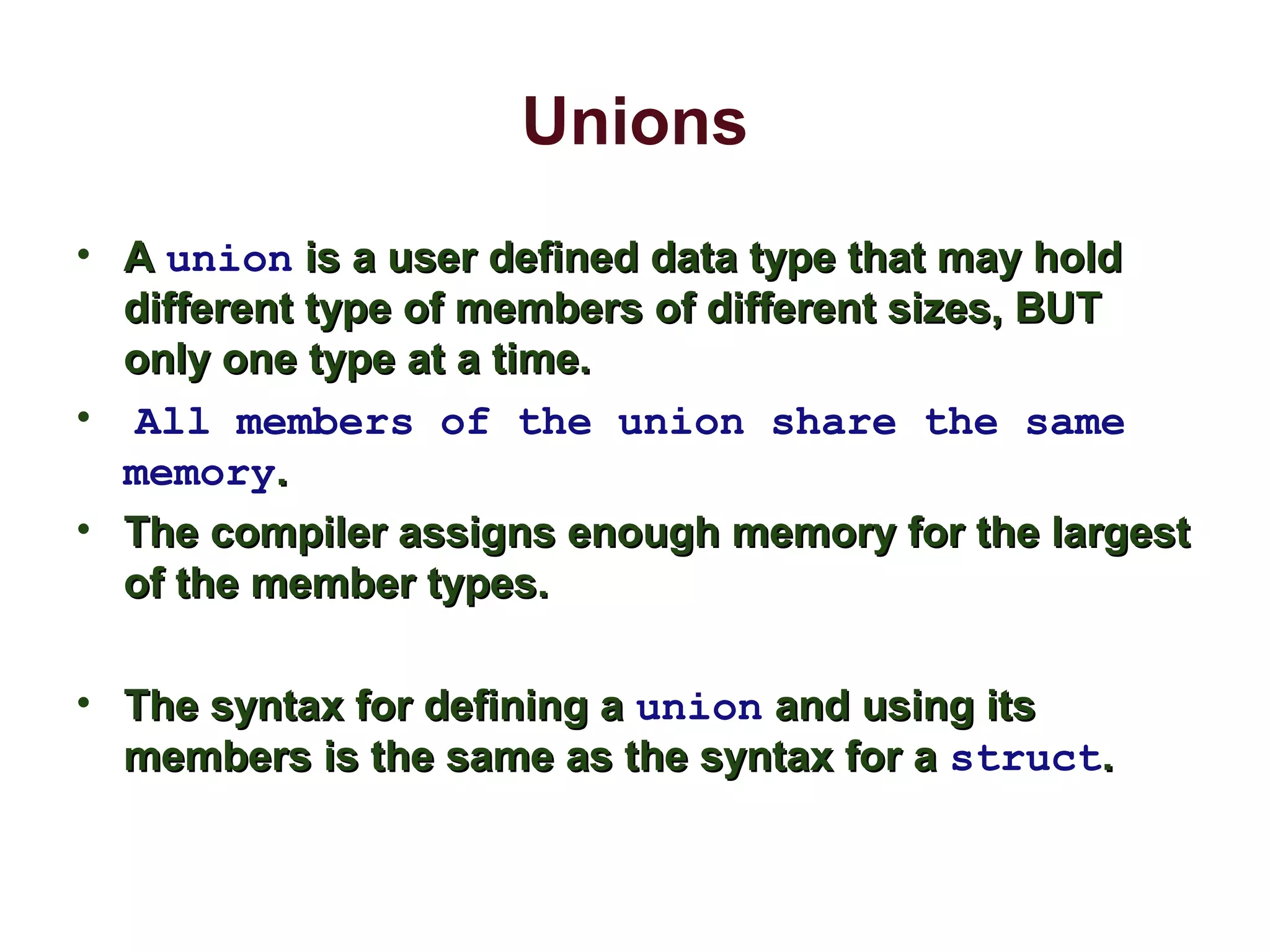 Unions | PPT