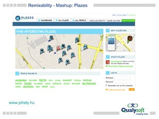 Remixability - Mashup: Plazes www.johely.hu   