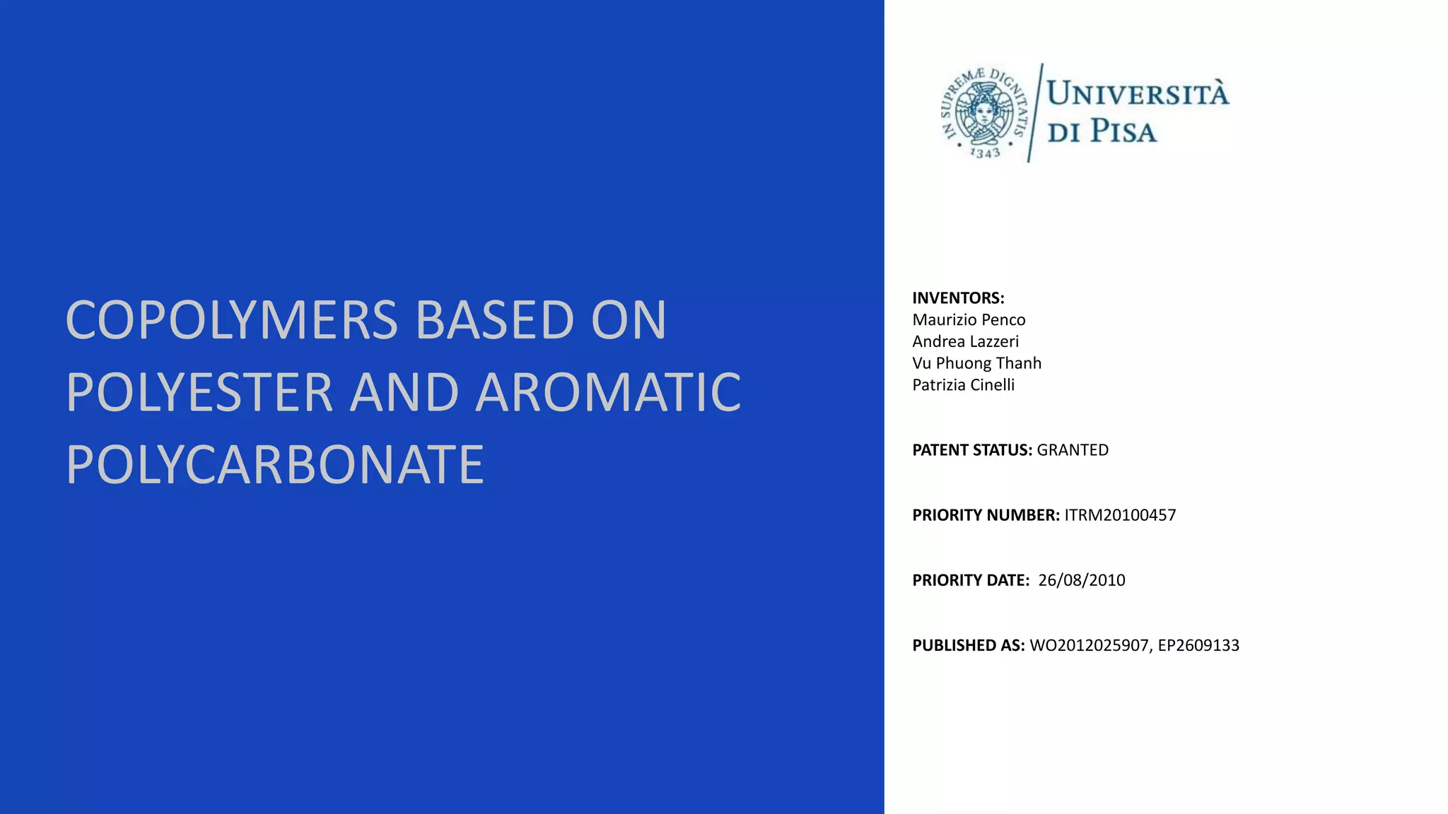 Copolymers based on polyester and aromatic polycarbonate | PDF