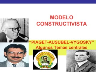 MODELO
CONSTRUCTIVISTA
“PIAGET-AUSUBEL-VYGOSKY”
Algunos Temas centrales
 