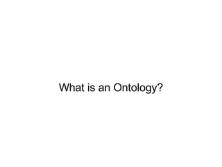 What is an Ontology? 