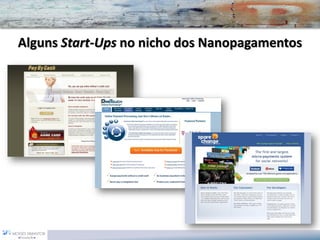 Alguns Start-Upsno nicho dos Nanopagamentos  