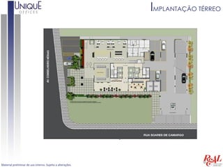 IMPLANTAÇÃO TÉRREO




Material preliminar de uso interno. Sujeito a alterações.
 