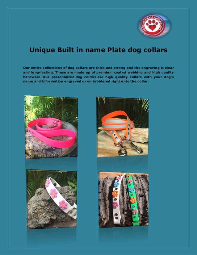 plastic dog collars with name plates