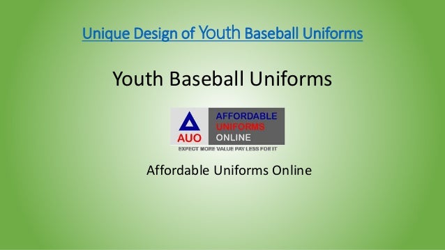 design youth baseball uniforms online