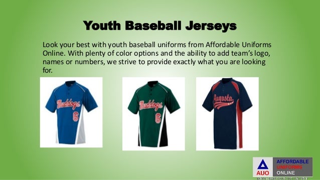 design youth baseball uniforms online