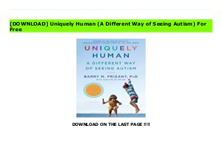 DOWNLOAD ON THE LAST PAGE !!!!
Download direct Uniquely Human (A Different Way of Seeing Autism) Don't hesitate Click https://bestebookeducatif.blogspot.co.uk/?book=1476776245 Winner of the Autism Society of America’s Dr. Temple Grandin Award for the Outstanding Literary Work in Autism A groundbreaking book on autism, by one of the world’s leading experts, who portrays autism as a unique way of being human—this is “required reading....Breathtakingly simple and profoundly positive” (Chicago Tribune).Autism therapy typically focuses on ridding individuals of “autistic” symptoms such as difficulties interacting socially, problems in communicating, sensory challenges, and repetitive behavior patterns. Now Dr. Barry M. Prizant offers a new and compelling paradigm: the most successful approaches to autism don’t aim at fixing a person by eliminating symptoms, but rather seeking to understand the individual’s experience and what underlies the behavior. “A must-read for anyone touched by autism... Dr. Prizant’s Uniquely Human is a crucial step in promoting better understanding and a more humane approach” (Associated Press). Instead of classifying “autistic” behaviors as signs of pathology, Dr. Prizant sees them as part of a range of strategies to cope with a world that feels chaotic and overwhelming. Rather than curb these behaviors, it’s better to enhance abilities, build on strengths, and offer supports that will lead to more desirable behavior and a better quality of life. “A remarkable approach to autism....A truly impactful, necessary book” (Kirkus Reviews, starred review), Uniquely Human offers inspiration and practical advice drawn from Dr. Prizant’s four-decade career. It conveys a deep respect for people with autism and their own unique qualities. Filled with humanity and wisdom, Uniquely Human “should reassure parents and caregivers of kids with autism and any other disability that their kids are not broken, but, indeed, special” (Booklist, starred review). Download Online PDF Uniquely Human (A Different Way of
Seeing Autism), Download PDF Uniquely Human (A Different Way of Seeing Autism), Download Full PDF Uniquely Human (A Different Way of Seeing Autism), Read PDF and EPUB Uniquely Human (A Different Way of Seeing Autism), Read PDF ePub Mobi Uniquely Human (A Different Way of Seeing Autism), Reading PDF Uniquely Human (A Different Way of Seeing Autism), Download Book PDF Uniquely Human (A Different Way of Seeing Autism), Download online Uniquely Human (A Different Way of Seeing Autism), Read Uniquely Human (A Different Way of Seeing Autism) pdf, Read epub Uniquely Human (A Different Way of Seeing Autism), Download pdf Uniquely Human (A Different Way of Seeing Autism), Read ebook Uniquely Human (A Different Way of Seeing Autism), Read pdf Uniquely Human (A Different Way of Seeing Autism), Uniquely Human (A Different Way of Seeing Autism) Online Download Best Book Online Uniquely Human (A Different Way of Seeing Autism), Download Online Uniquely Human (A Different Way of Seeing Autism) Book, Read Online Uniquely Human (A Different Way of Seeing Autism) E-Books, Download Uniquely Human (A Different Way of Seeing Autism) Online, Download Best Book Uniquely Human (A Different Way of Seeing Autism) Online, Download Uniquely Human (A Different Way of Seeing Autism) Books Online Read Uniquely Human (A Different Way of Seeing Autism) Full Collection, Read Uniquely Human (A Different Way of Seeing Autism) Book, Read Uniquely Human (A Different Way of Seeing Autism) Ebook Uniquely Human (A Different Way of Seeing Autism) PDF Download online, Uniquely Human (A Different Way of Seeing Autism) pdf Download online, Uniquely Human (A Different Way of Seeing Autism) Read, Download Uniquely Human (A Different Way of Seeing Autism) Full PDF, Read Uniquely Human (A Different Way of Seeing Autism) PDF Online, Download Uniquely Human (A Different Way of Seeing Autism) Books Online, Read Uniquely Human (A
Different Way of Seeing Autism) Full Popular PDF, PDF Uniquely Human (A Different Way of Seeing Autism) Download Book PDF Uniquely Human (A Different Way of Seeing Autism), Read online PDF Uniquely Human (A Different Way of Seeing Autism), Read Best Book Uniquely Human (A Different Way of Seeing Autism), Download PDF Uniquely Human (A Different Way of Seeing Autism) Collection, Read PDF Uniquely Human (A Different Way of Seeing Autism) Full Online, Download Best Book Online Uniquely Human (A Different Way of Seeing Autism), Read Uniquely Human (A Different Way of Seeing Autism) PDF files, Download PDF Free sample Uniquely Human (A Different Way of Seeing Autism), Download PDF Uniquely Human (A Different Way of Seeing Autism) Free access, Read Uniquely Human (A Different Way of Seeing Autism) cheapest, Download Uniquely Human (A Different Way of Seeing Autism) Free acces unlimited
[DOWNLOAD] Uniquely Human (A Different Way of Seeing Autism) For
Free
 