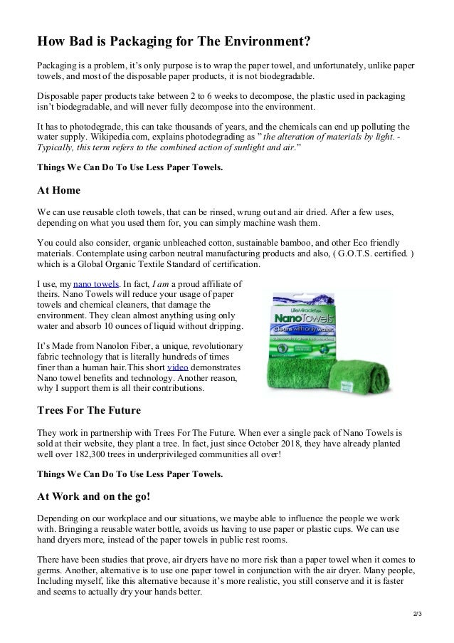 Why paper towels are bad for the environment