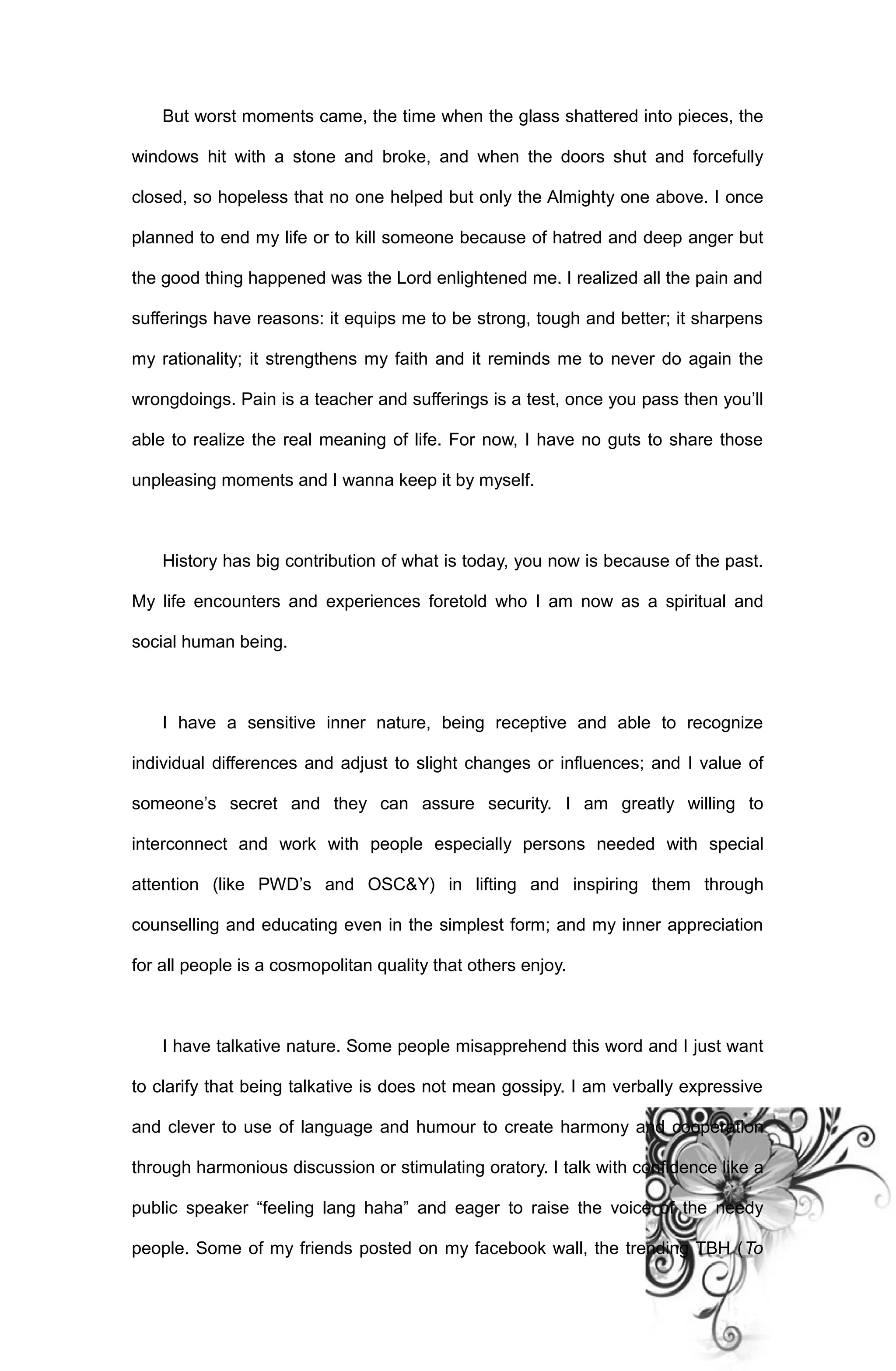 All About Myself | PDF