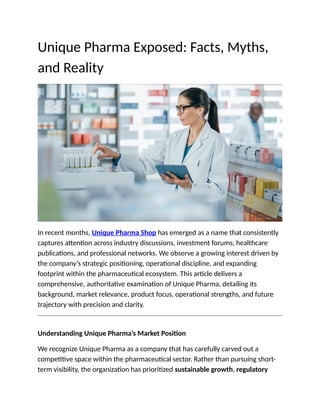 Unique Pharma ShopUnique Pharma ShopUnique Pharma Shop | DOCX