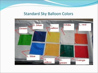 Standard Sky Balloon Colors  