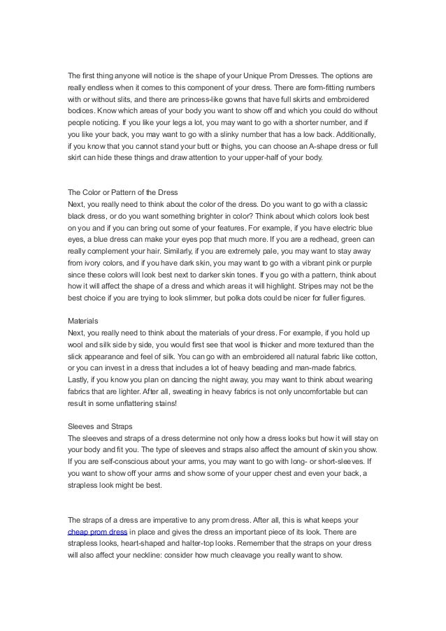 Unique prom dress or gowns