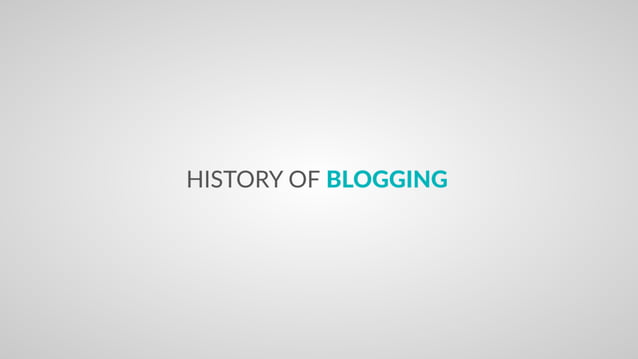 History Of Blogging Since 1994 | PDF | Technology & Computing