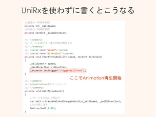 UniRxを使わずに書くとこうなる
ここでAnimation再生開始
 