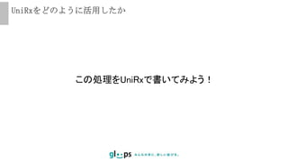 UniRxをどのように活用したか
この処理をUniRxで書いてみよう！
 