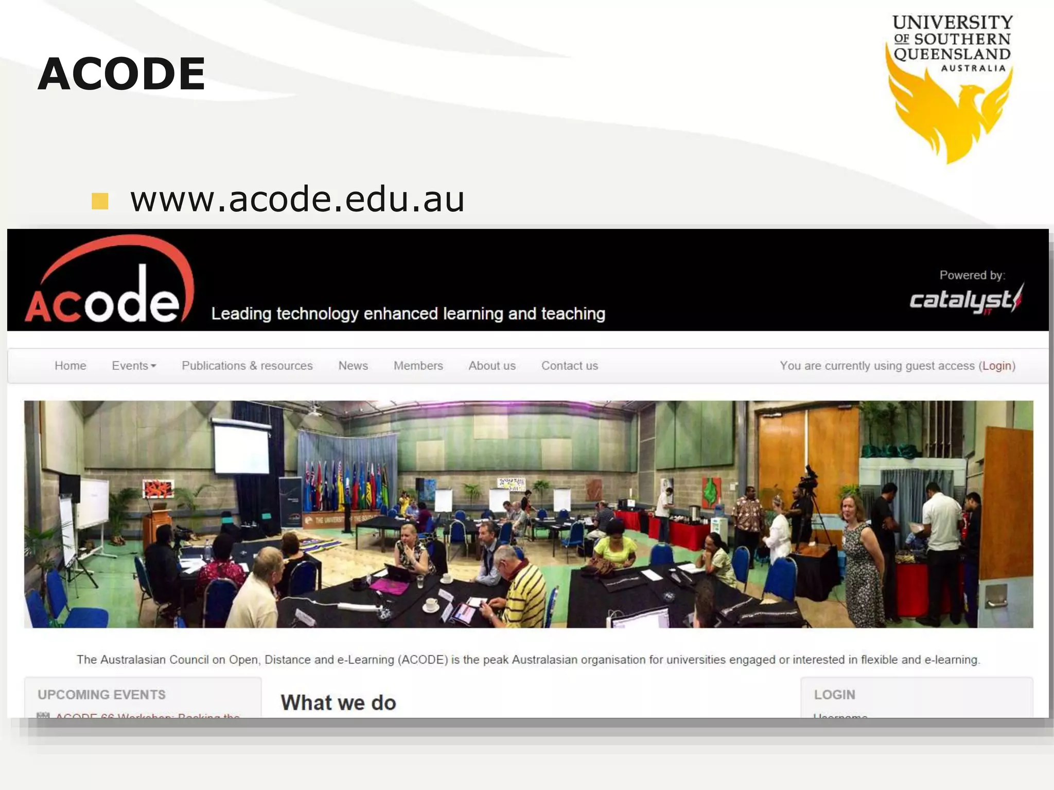 ACODE 
 www.acode.edu.au 
 