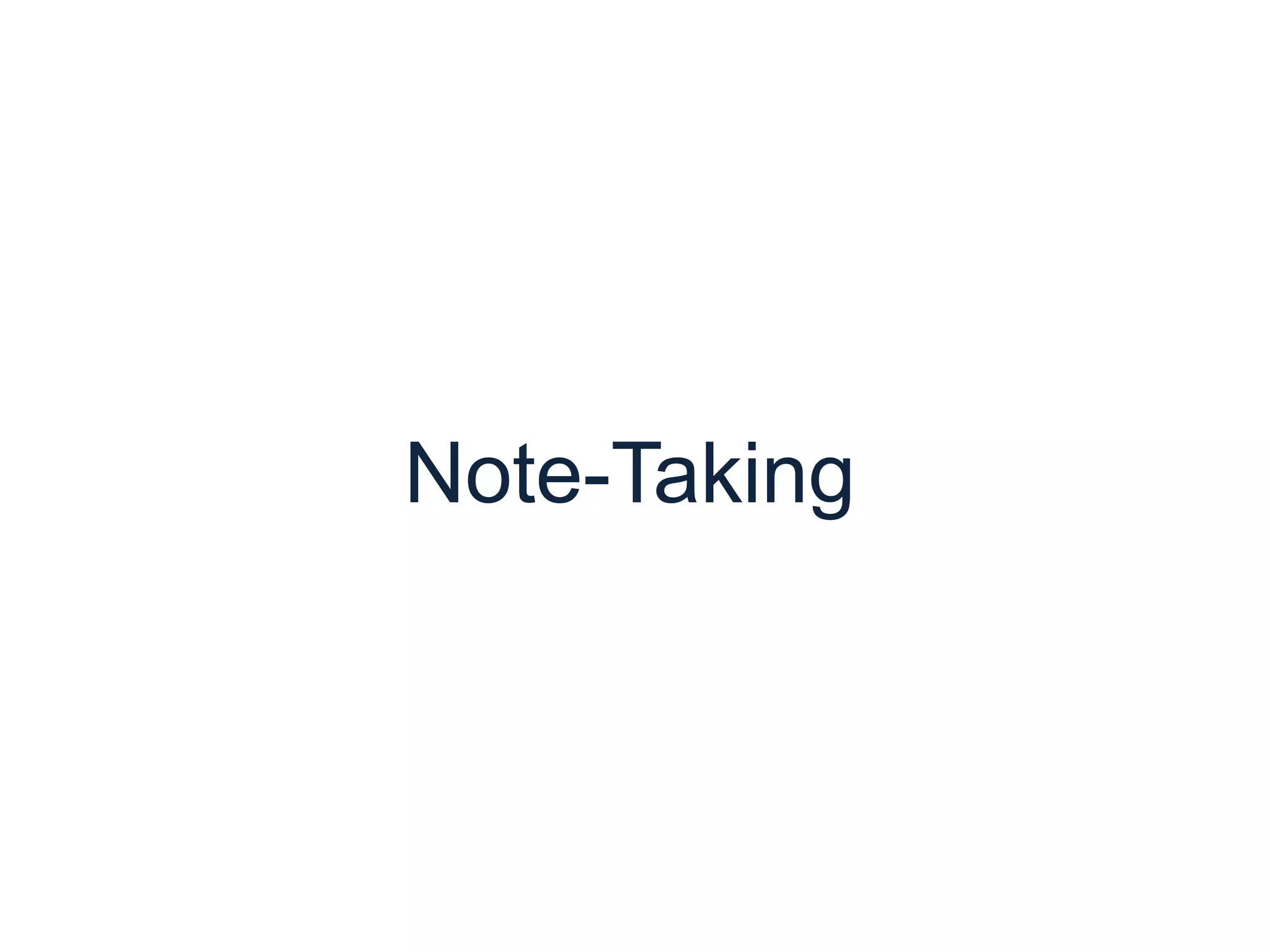Note-Taking