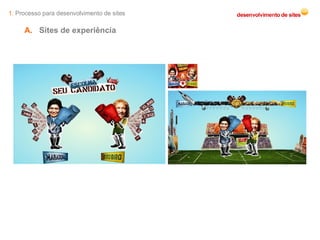 1.  Processo para desenvolvimento de sites A.   Sites de experiência  