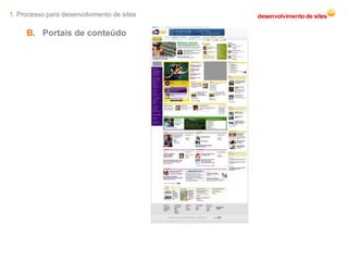 1.  Processo para desenvolvimento de sites B.   Portais de conteúdo  