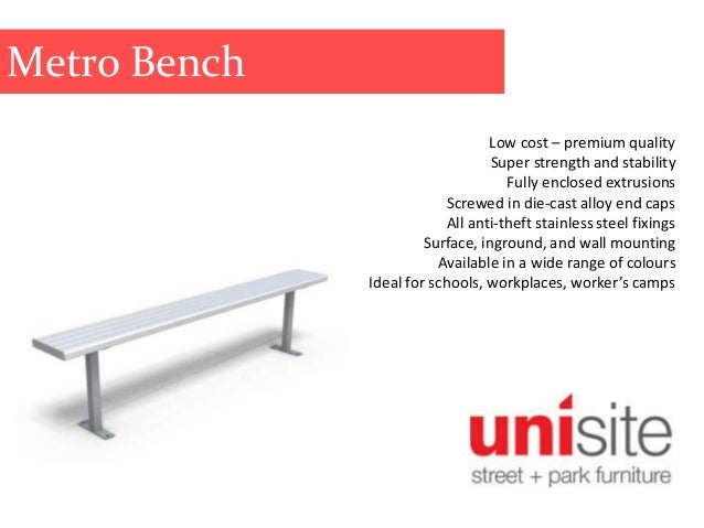 Unisite Bench Seats Park Benches Park Seating