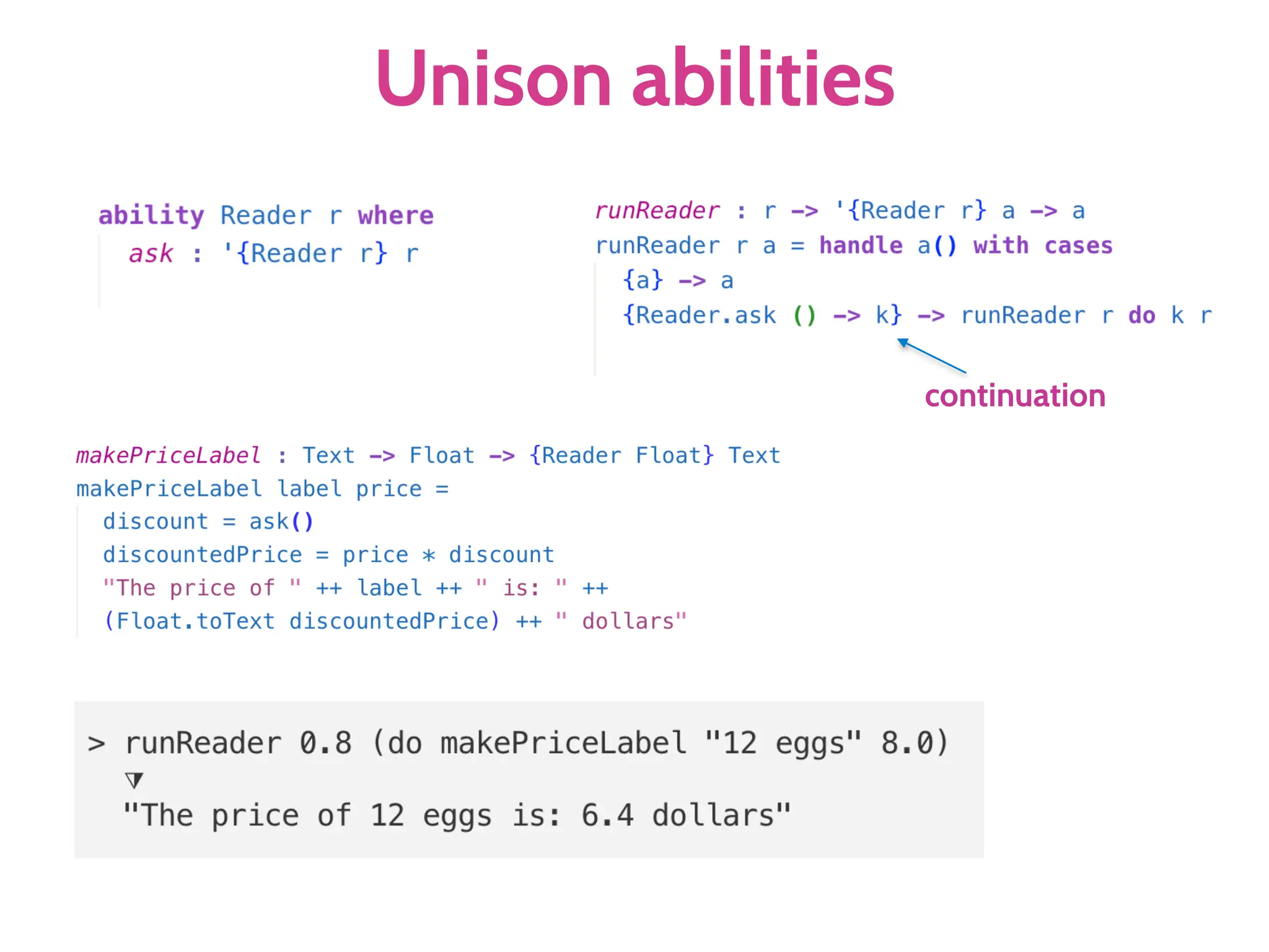 Unison abilities
continuation
 