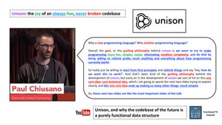 Unison Language - Contact | PPT