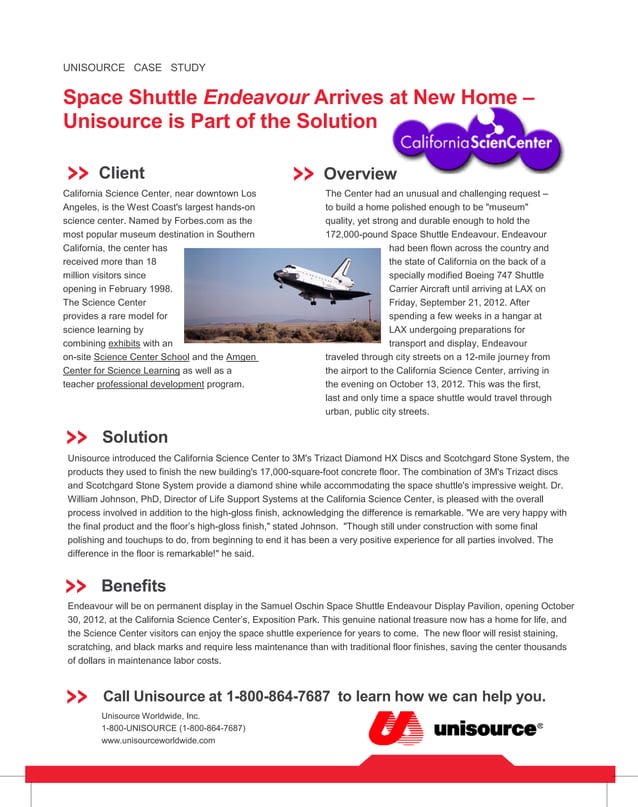 Facilities Supplies Housing The Space Shuttle Endeavor PDF