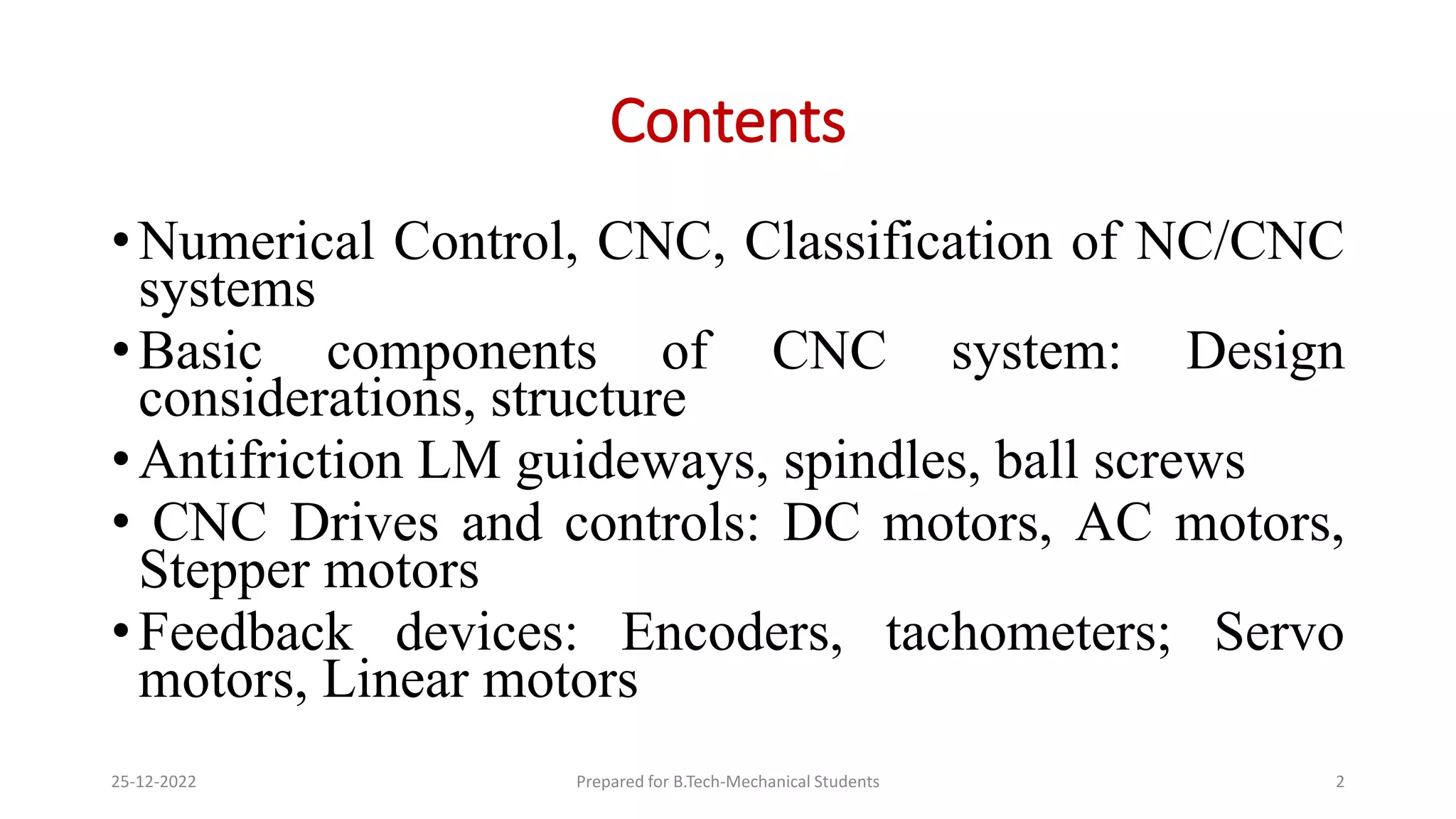 Unit - 01 Introduction to CNC System.ppt