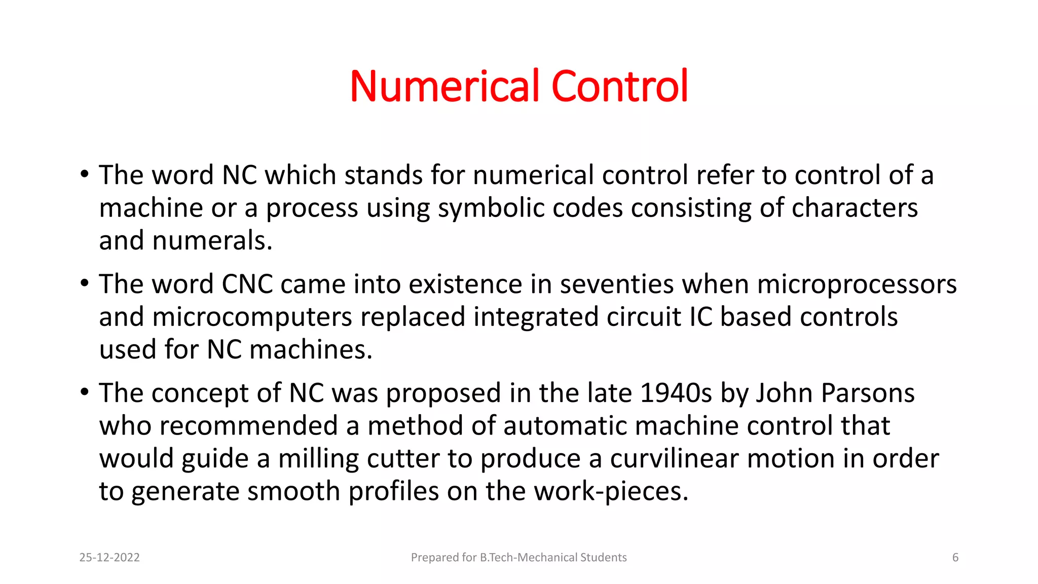 Unit - 01 Introduction to CNC System.ppt