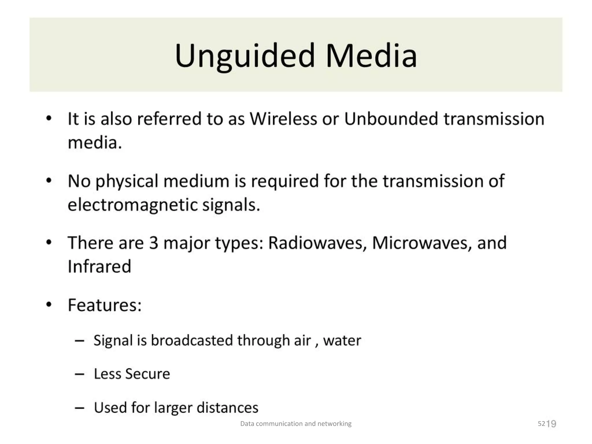Data communication and networking 52
 