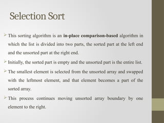 All Searching and Sorting Techniques in Data Structures | PPTX