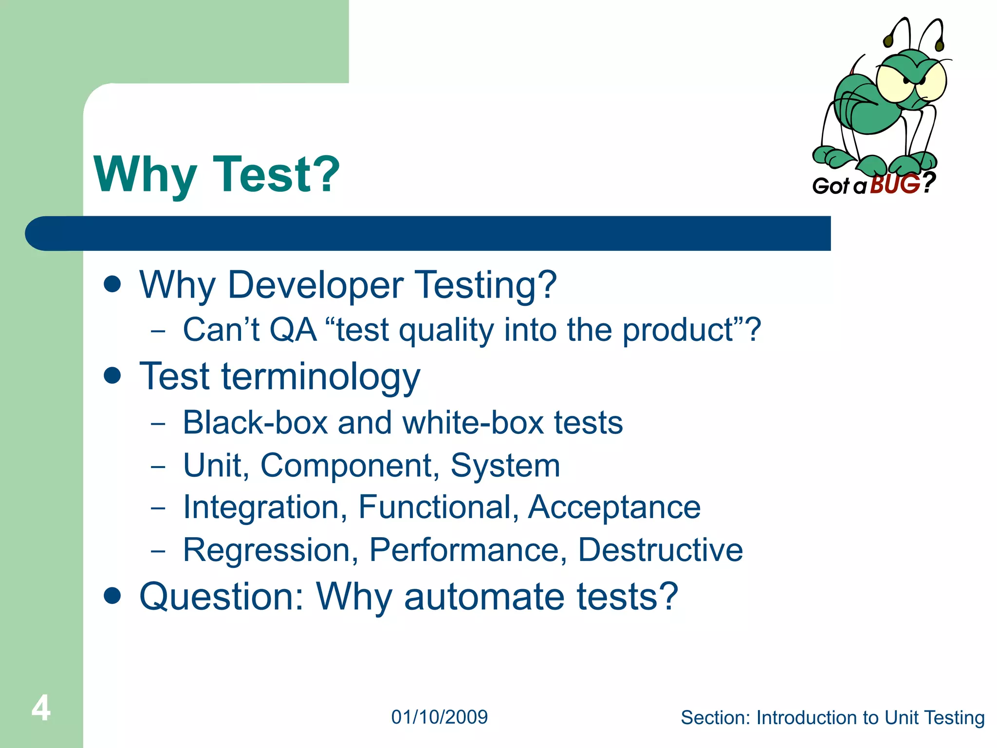 Unit Testing in Java