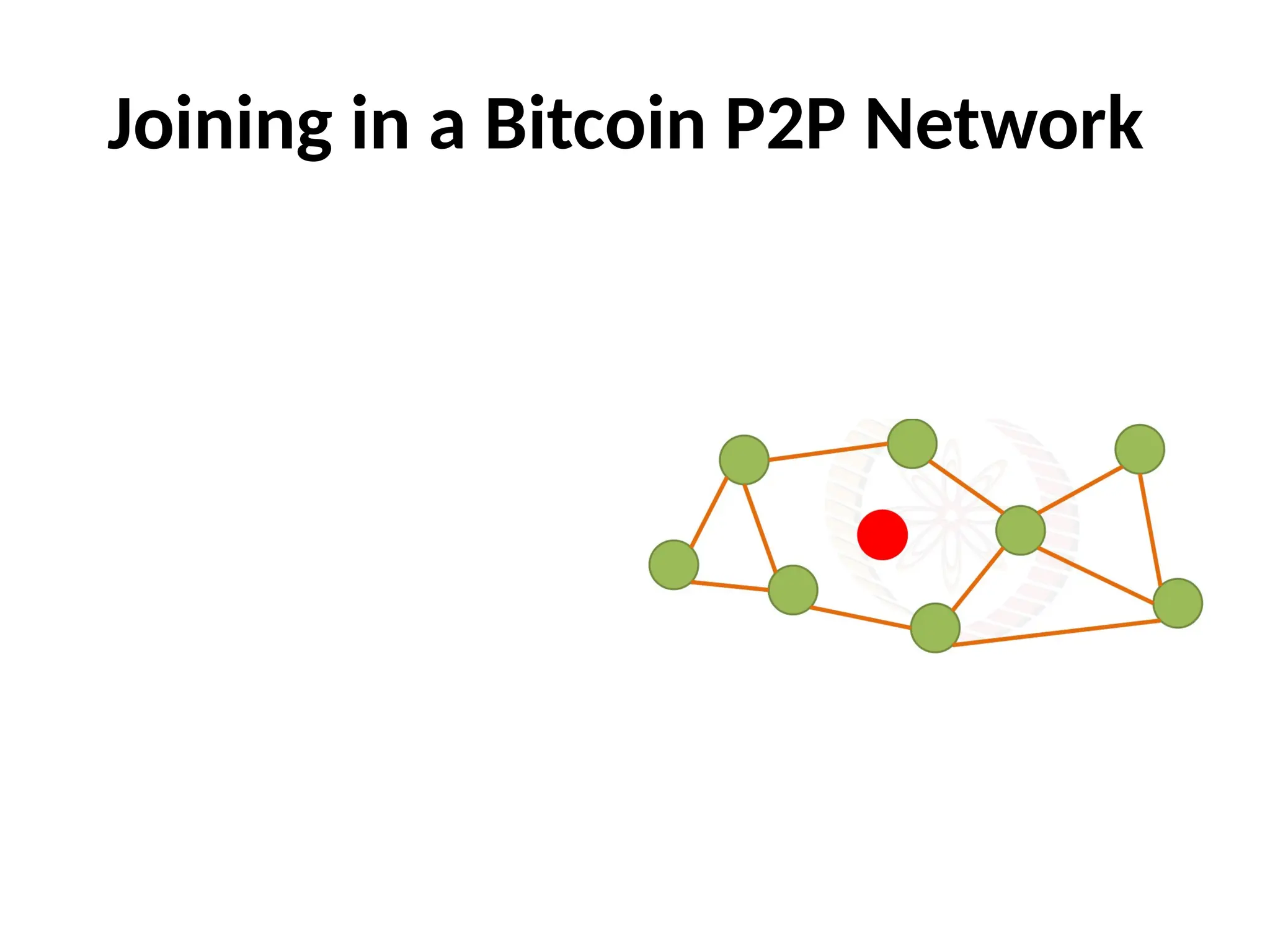 Joining in a Bitcoin P2P Network
 