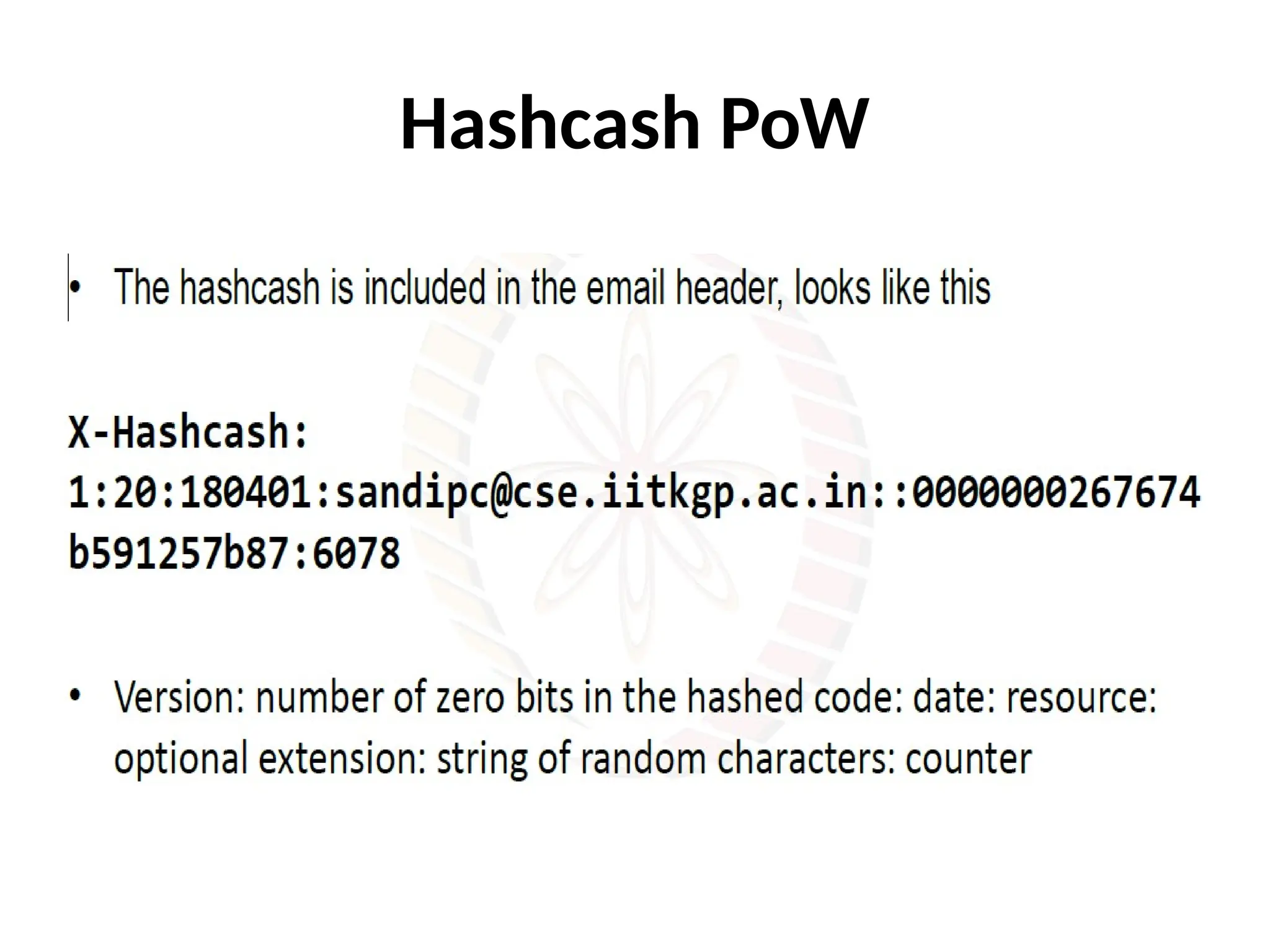 Hashcash PoW
 