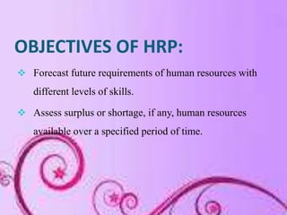 HUMAN RESOURCE PLANNING | PPTX