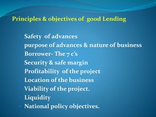 Good Lending Principles Unit 1 | PPT