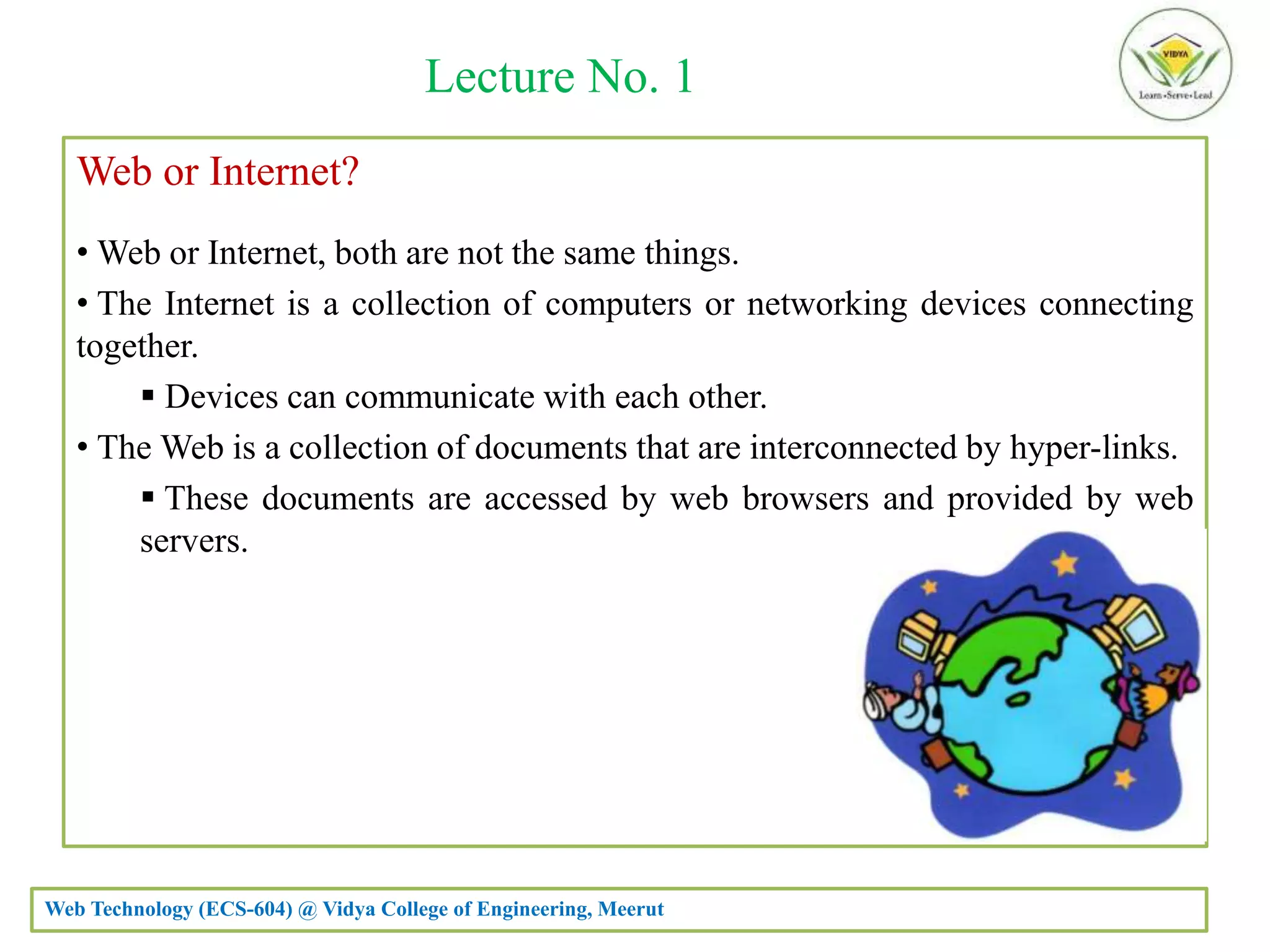 Introduction to Web Technology | PPTX