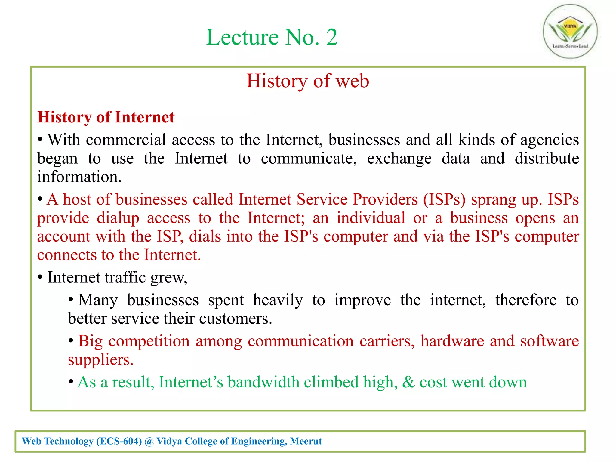 Introduction to Web Technology | PPTX
