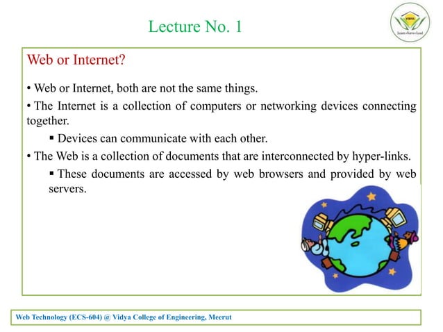 Introduction to Web Technology | PPTX