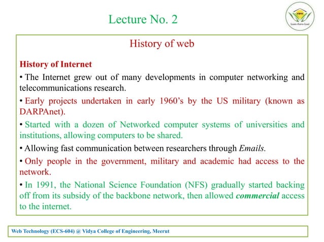 Introduction to Web Technology | PPTX