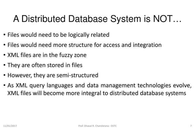 Distributed DBMS - Unit 1 - Introduction | PPT | Free Download