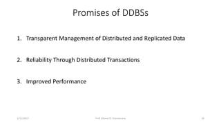 Distributed DBMS - Unit 1 - Introduction | PPTX