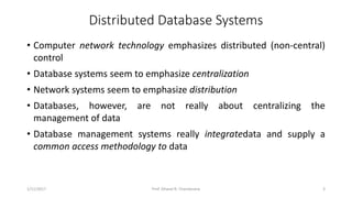 Distributed DBMS - Unit 1 - Introduction | PPT
