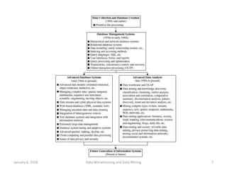 January 6, 2018 Data Warwhousing and Data Mining 7
 