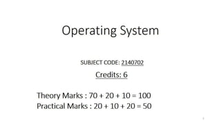 OS Unit 1 - Introduction to Operating System