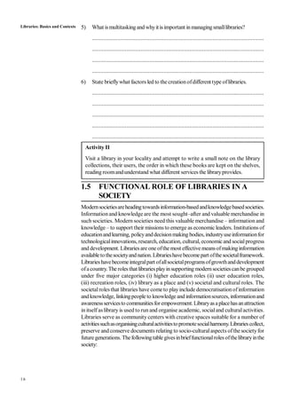 Role of Libraries in society | PDF