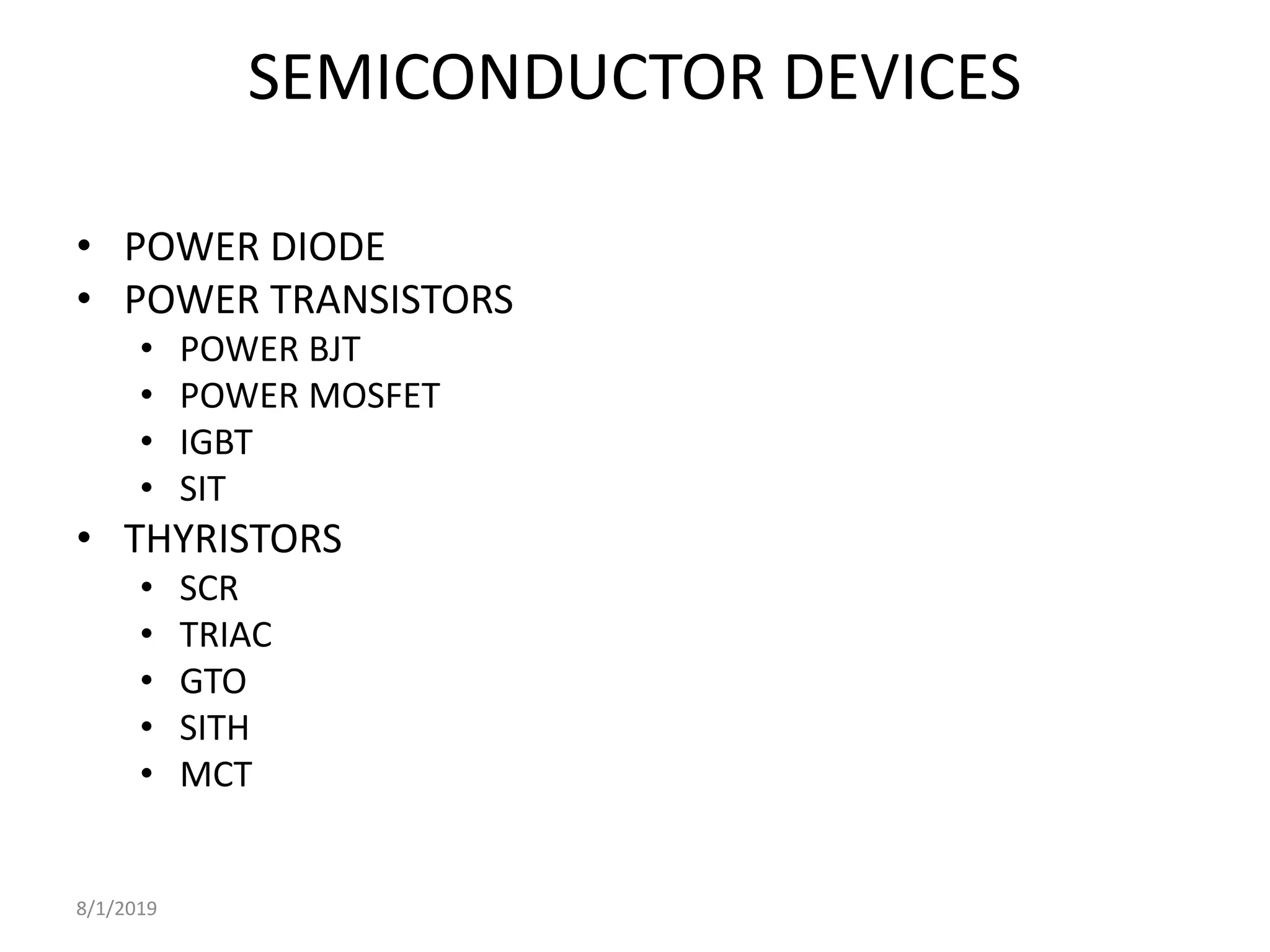 Unit-1 Power Semiconductor devices | PPTX