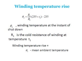 Winding temperature rise
 